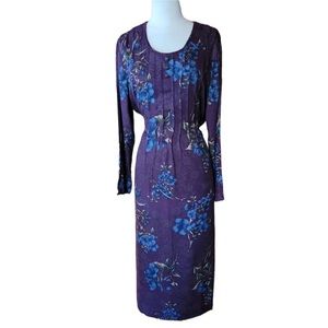 1980s Molly Malloy Floral‎ Dress